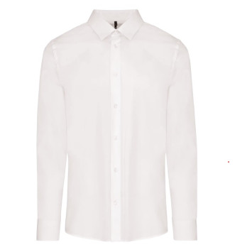 Camisa de homem em popeline de manga comprida