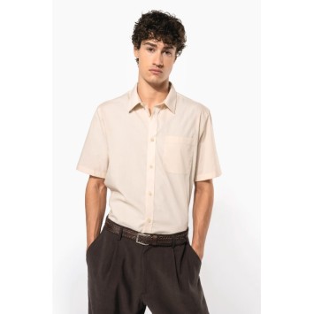 Camisa de homem manga curta tratamento fácil