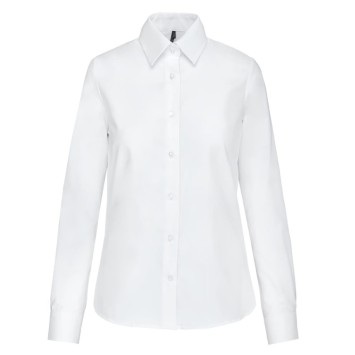 Camisa senhora manga comprida em oxford de tratamento fácil