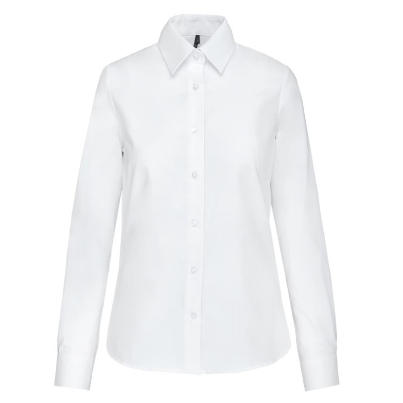 Camisa senhora manga comprida em oxford de tratamento fácil
