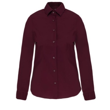 CAMISA DE SENHORA MANGA COMPRIDA COM STRETCH