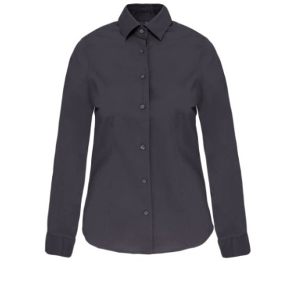 CAMISA DE SENHORA MANGA COMPRIDA COM STRETCH