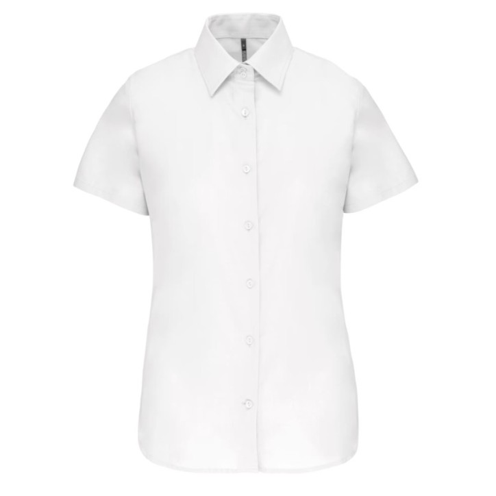 Camisa senhora manga curta em oxford de tratamento fácil