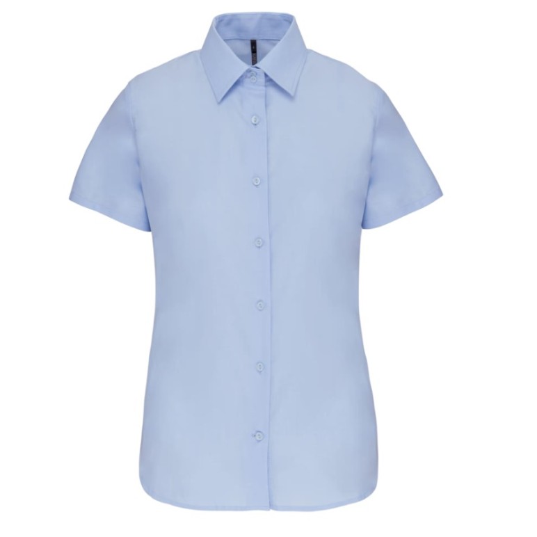 Camisa senhora manga curta em oxford de tratamento fácil