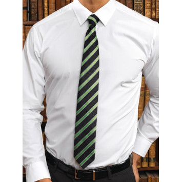 Gravata «WAFFLE STRIPE»Black / Lime144X7.5
