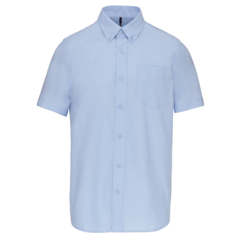 Camisa homem manga curta em oxford de tratamento fácil
