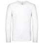 T-shirt branca de homem de manga comprida