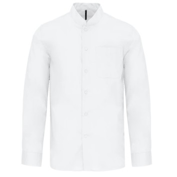 Camisa de homem com gola à padre de manga comprida