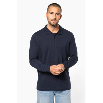 Polo piqué  branco de homem de manga compridaWhiteM