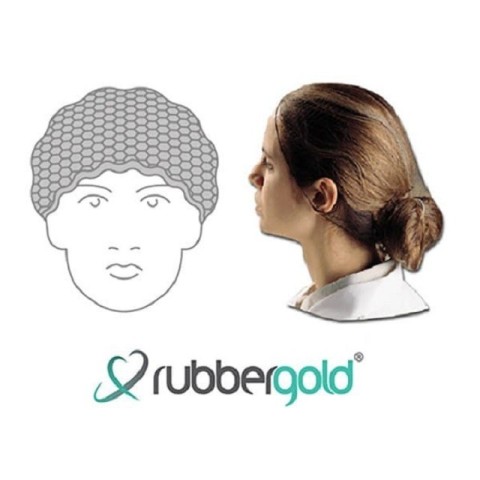 Touca circular em nylon castanho