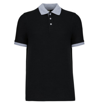 Polo de homem piqué bicolor