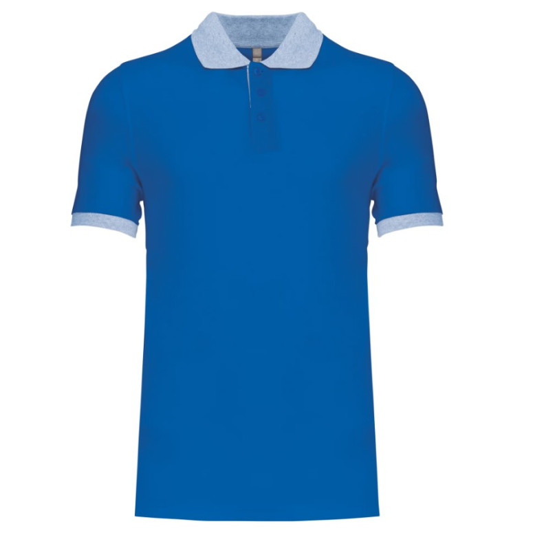 Polo de homem piqué bicolor