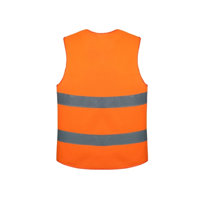 Colete Retrorefletor Laranja HV EN-471, 100% Poliester