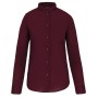 Camisa de senhora com gola à padre de manga comprida
