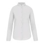 Camisa de senhora com gola à padre de manga comprida