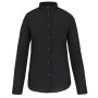 Camisa de senhora com gola à padre de manga comprida