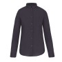 Camisa de senhora com gola à padre de manga comprida