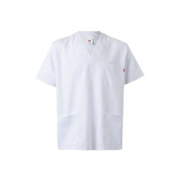 Túnica gola em V branco