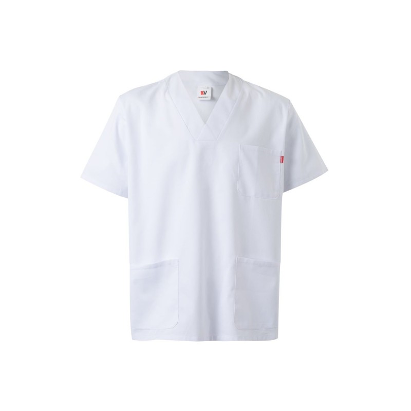 Túnica gola em V branco