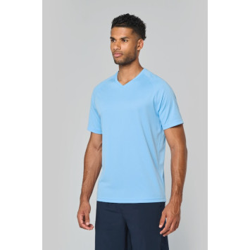 T-shirt de desporto de homem com decote V de manga curta