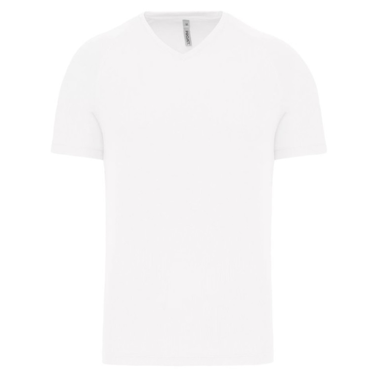 T-shirt de desporto de homem com decote V de manga curta