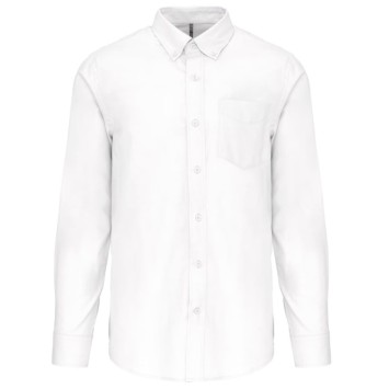 Camisa homem manga comprida em oxford de tratamento fácil