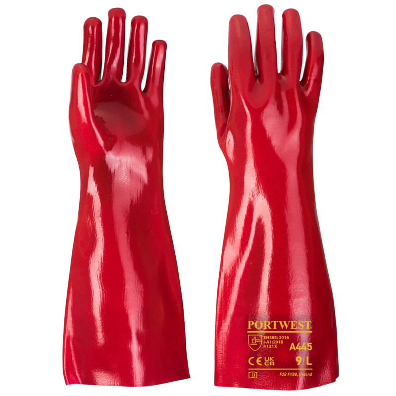 Luva PVC 45 cmVermelhoXL/10